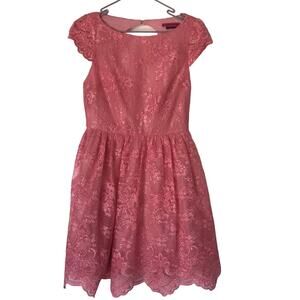 Alice + Olivia Pink Short Sleeve Lace Dress, Size 4